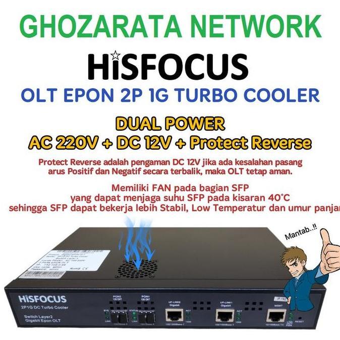 OLT Epon Hisfocus 2pon Full dc 12v