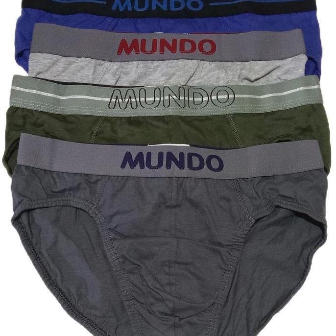 Boxy- (Mundo)Paketan.3 Pcs Celana Dalam Pria Mundo Barang Stok Pabrik Harga Poliester Katun Celana D