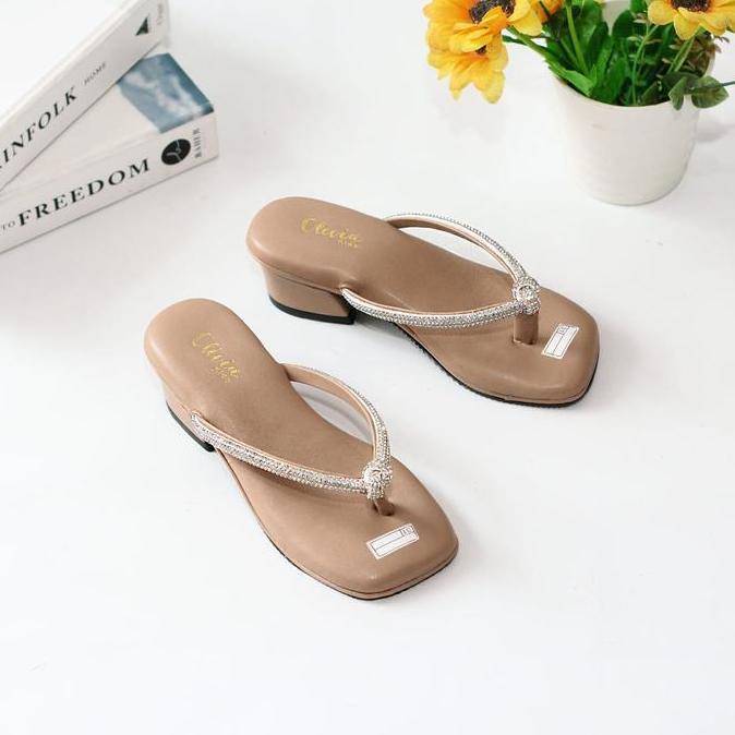 BROWNBELLS - Sandal Jepit Anak Permata Hak Tahu 3 cm - ALMA KIDS KS
