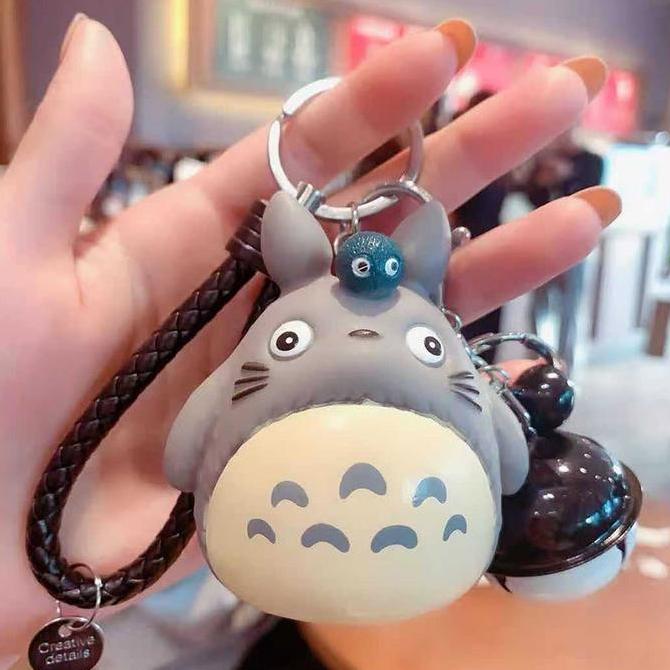 Gantungan kunci karakter lucu Totoro silikon chubby gantungan tas motor mobil anak perempuan laki la