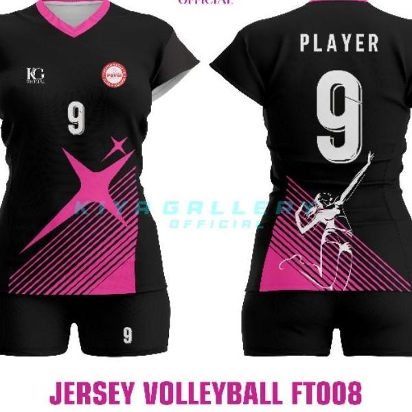 Jersey Voli Wanita Ft008 Full Printing Gratis Nama Dan Nomor