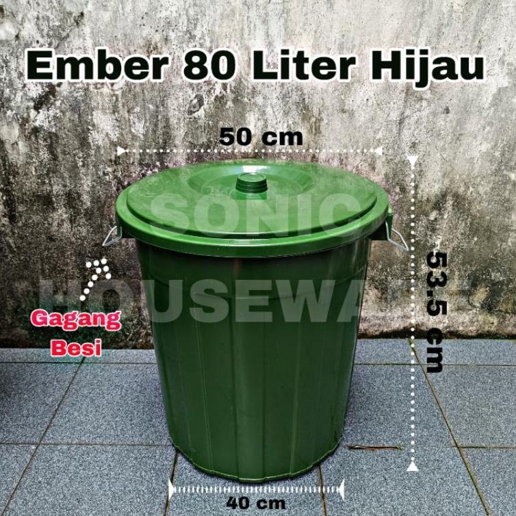 Ember 80 60 Liter Tutup Tong Gentong Besar Ember Mandi Air Jumbo Besar Murah Ternak Lele Coklat Budi