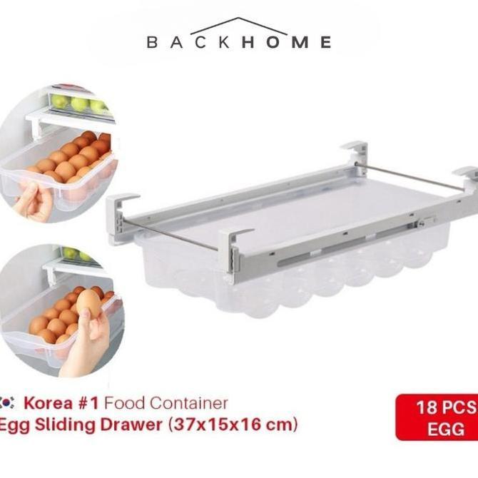 Allthebest- Silicook Egg Sliding Drawer - Tempat Telur 18 Pcs Egg Organizer