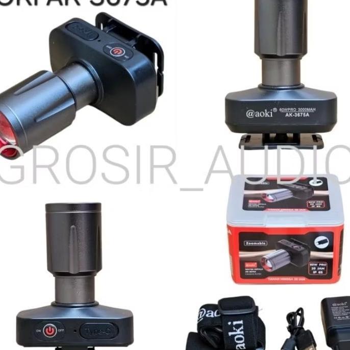 Senter Kepala Aoki Zoom 60W Ak3685A ,Senter Zoom 60Watt Aoki Ak3685A Putih ,Aoki Ak3686K  Kuning ,Ao