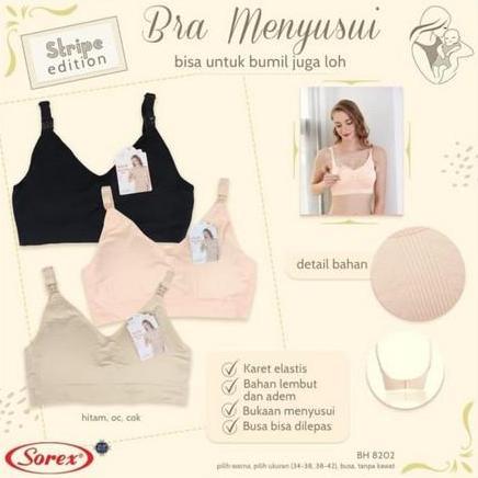 8202 SOREX NURSING BRA BH Ibu Menyusui & Ibu Hamil Size 34-38 busa tip