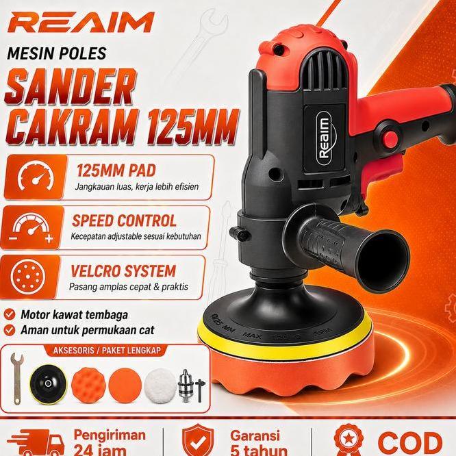 Reaim Mesin Polisher 10Mm Mesin Poles Mobil Alat Poles Mobil Polisher Mobil Mesin Poles Listrik Car 