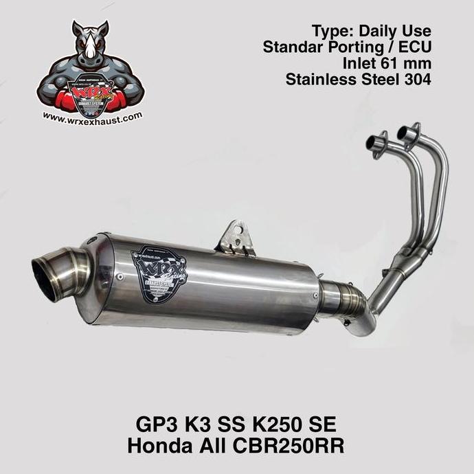 '' KNALPOT WRX GP3 SS K3 SE K250 SE CBR250RR *