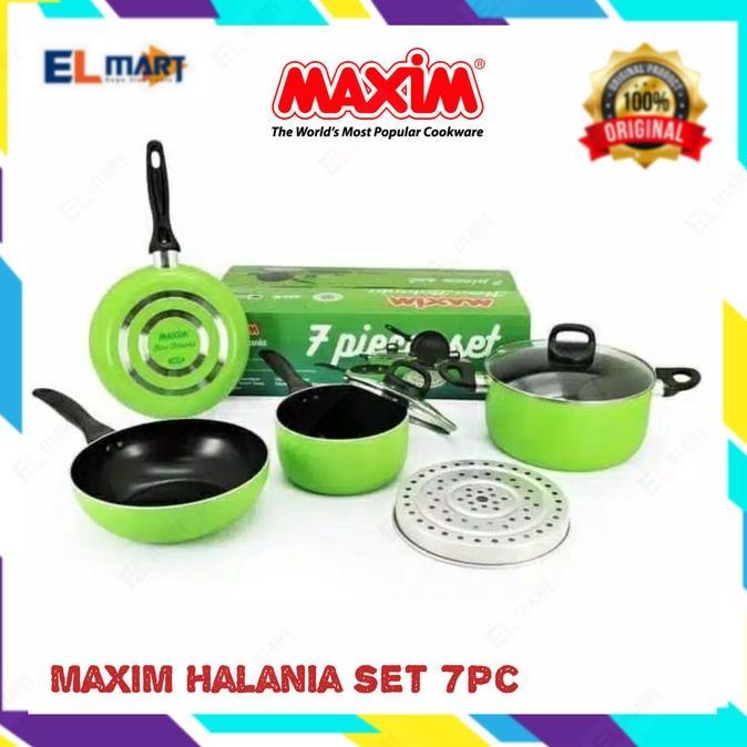 Panci Set MAXIM Halania 7pc wajan frypan wok pan penggorengan saucepan Halania panci wok frypan