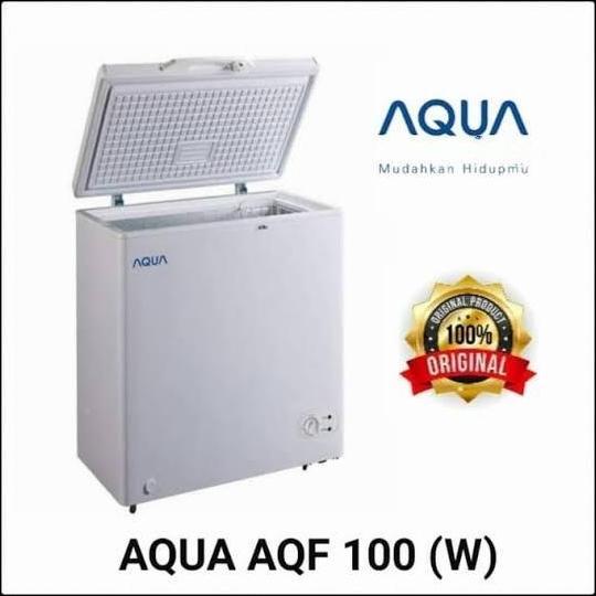 Allthebest- NEW mini Chest Freezer Peti AQUA Low Watt 100Liter 100W *KHUSUS MEDAN*