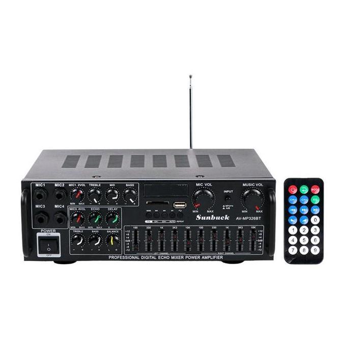Sunbuck Bluetooth EQ Amplifier Karaoke FM 2000W - AV-MP326BT Equalizer Bass