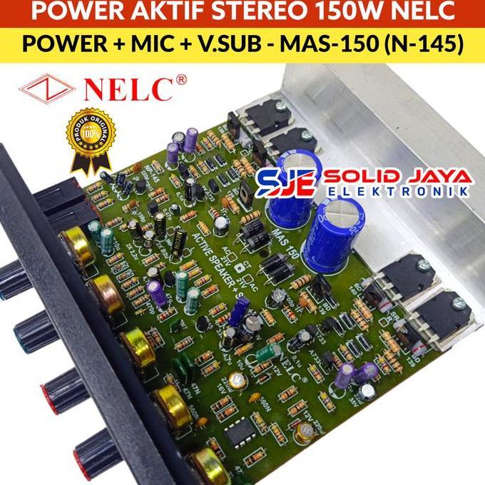 KIT POWER SPEAKER AKTIF 150W MAS150 N145 STEREO MIC SUBWOOFER SUB WOOFER MIK KARAOKE 150 W 150 WATT 