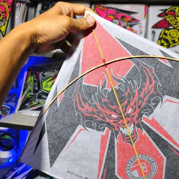 Allthebest- ISI 10 LAYANGAN SUKHOI LILITAN 2 ATAS BAWAH BY BLOCK FIGHTER motif deviles sablon 2 warn