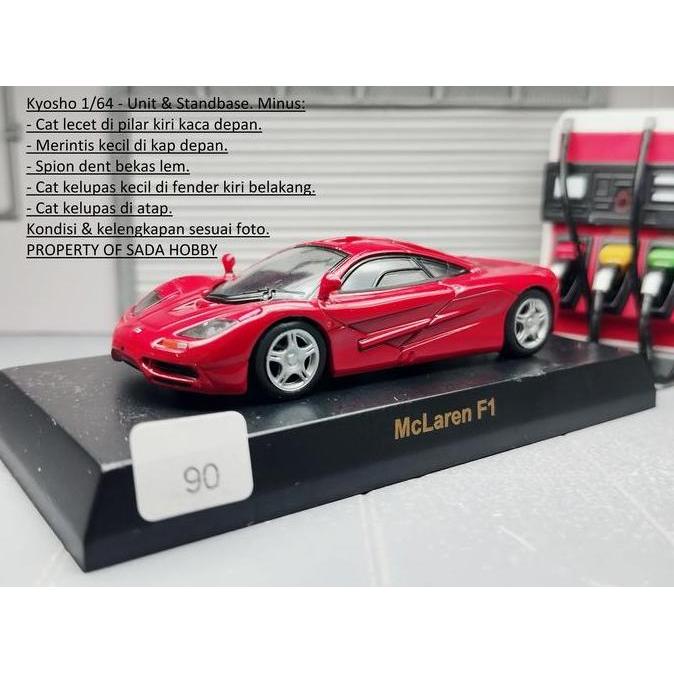 KYOSHO 1/64 MCLAREN F1 MERAH UNIT & STANDBASE MIX99