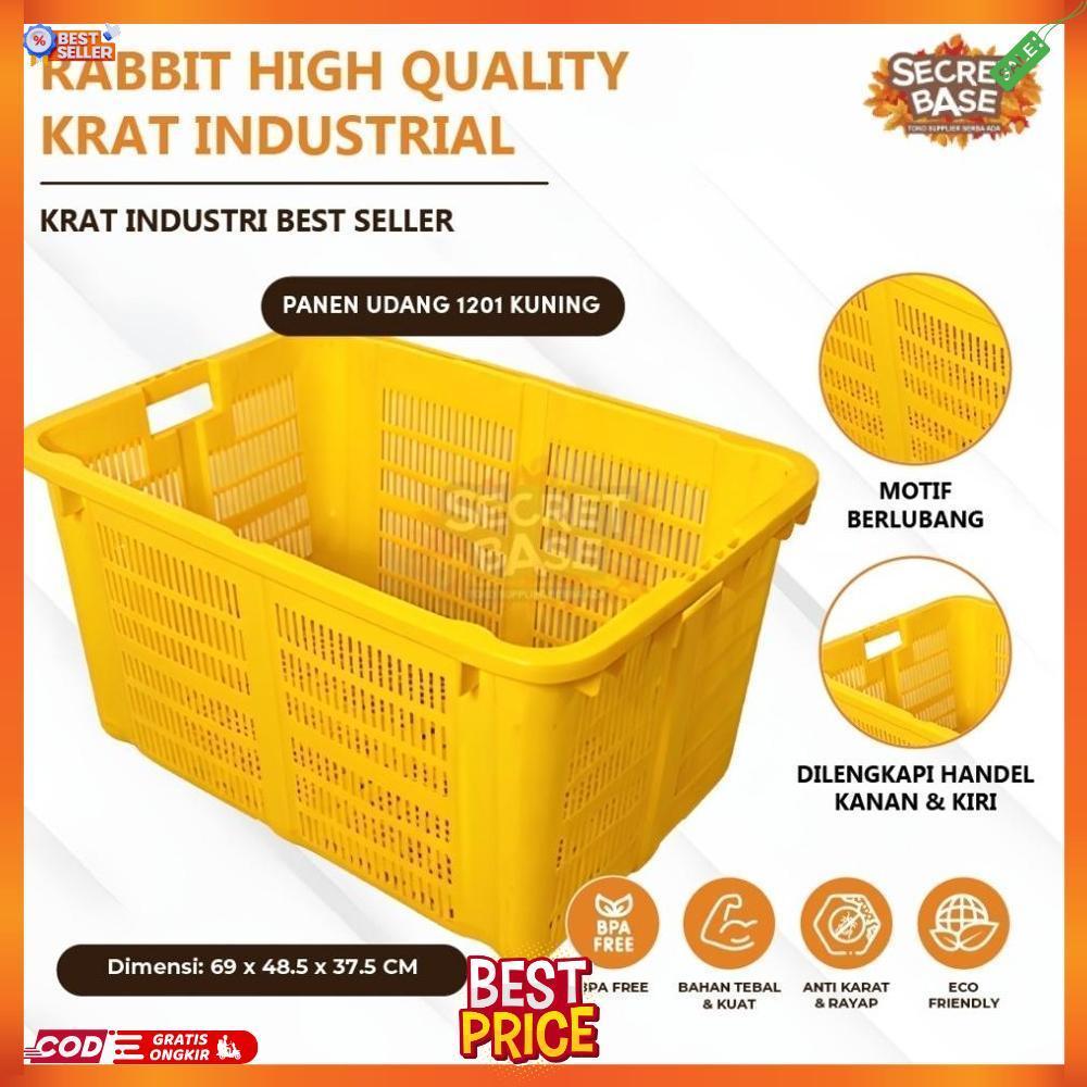 RABBIT HIGH QUALITY KRAT INDUSTRIAL 1201 - Keranjang Serbaguna / Krat Industri Tebal