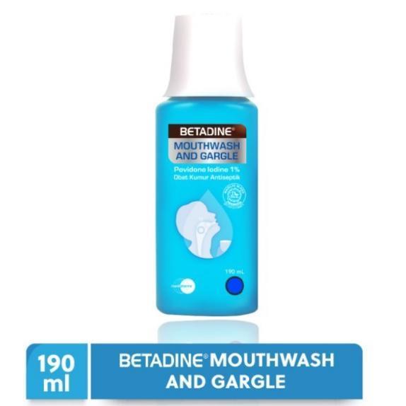 betadine mouthwash & gargle 190ml/ Betadine kumur/betadine