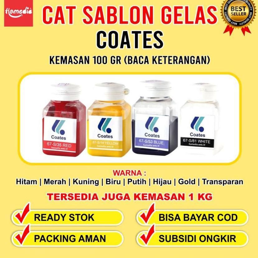 Cat Sablon Gelas Coates Tinta Sablon Gelas Coates 100 Gr