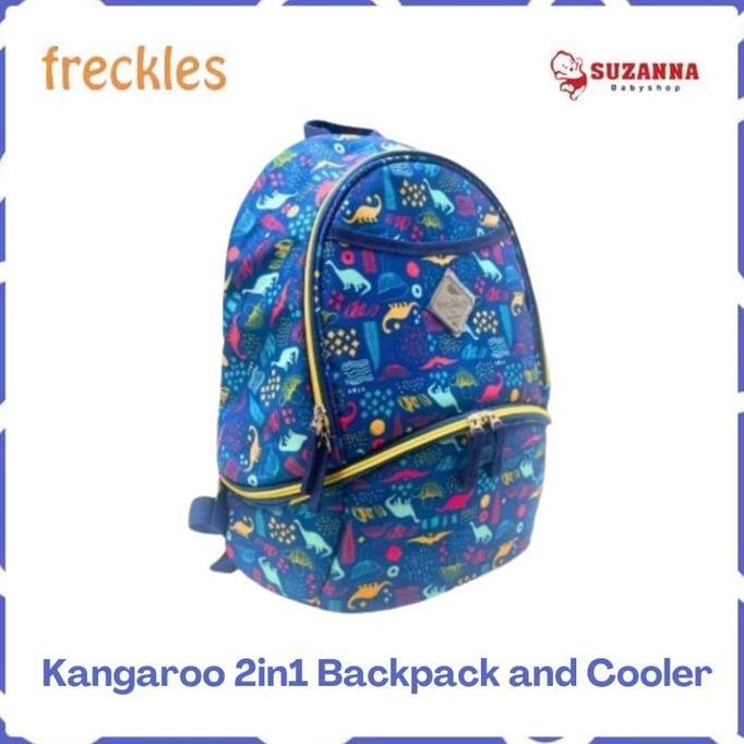 FRECKLES 62109 Kangaroo 2in1 Backpack and Cooler Bag Dino Blue