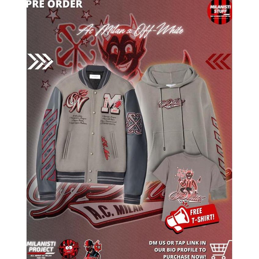 PREMIUM / VARSITY AC MILAN NEW SEASON | PRE ORDER | JACKET HOODIE MILANISTI