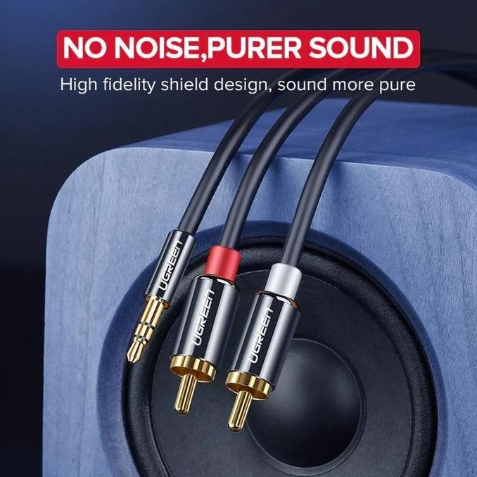Jedug- Kabel Audio Rca Merah Putih Baseus Speaker Tv Aux 2 Cabang E36 Cable