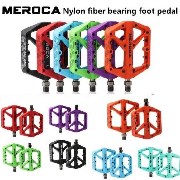 Meroca Pedal Tapak Lebar Anti Slip Pedals Bicycle Pedal Sepeda