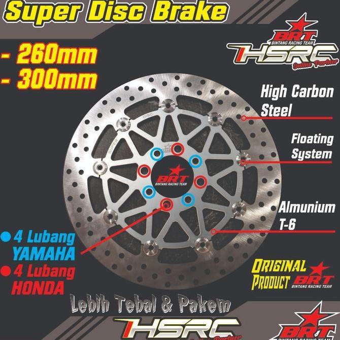 Promo Super Disc Brake Brt Racing Yamaha Honda Piringan Rem Cakram Depan 260 300 Mm Jupiter Z Fizr M