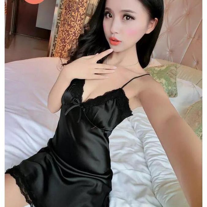 Slep- Baju Tidur Daster Nita Bahan Satin Daster Satin Dress Tidur 003