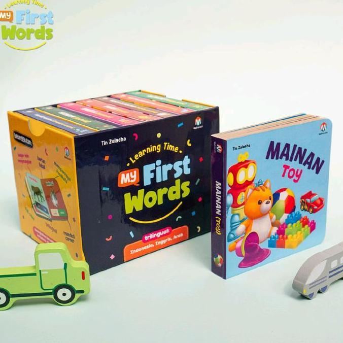 PREMIUM / [BOARDBOOK] Buku Anak Learning Time My First Word, Berisi 8 buku Boardbook, untuk anak 1+ 