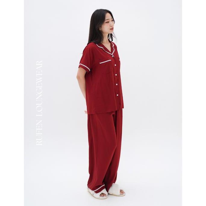 Qiu- Rufen / Setelan Baju Tidur Nita Celana Pendek Bahan Rayon
