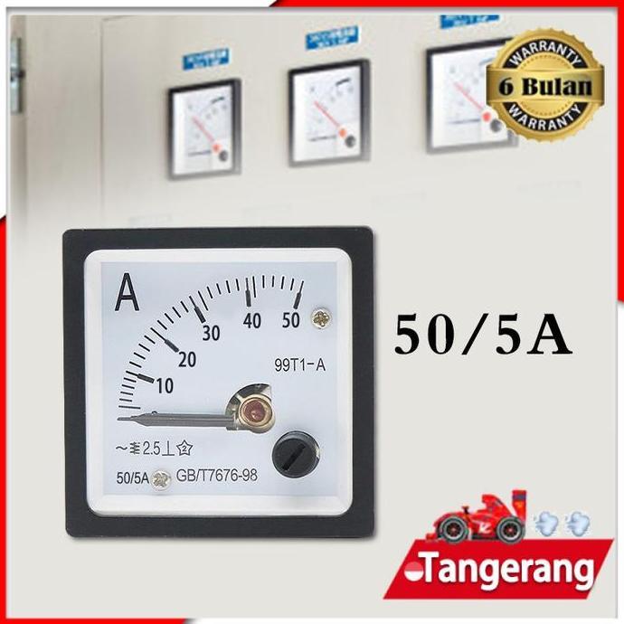 MRI Ampere Meter 99T1-A Panel Meter Ampere Analog Via CT 5A Meter Arus AC 99T1-A