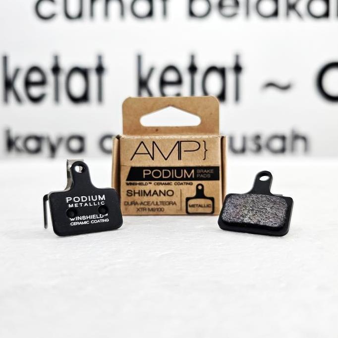 AMP PODIUM BRAKEPAD / BRAKE PADS SHIMANO - METALLIC READY STOCK