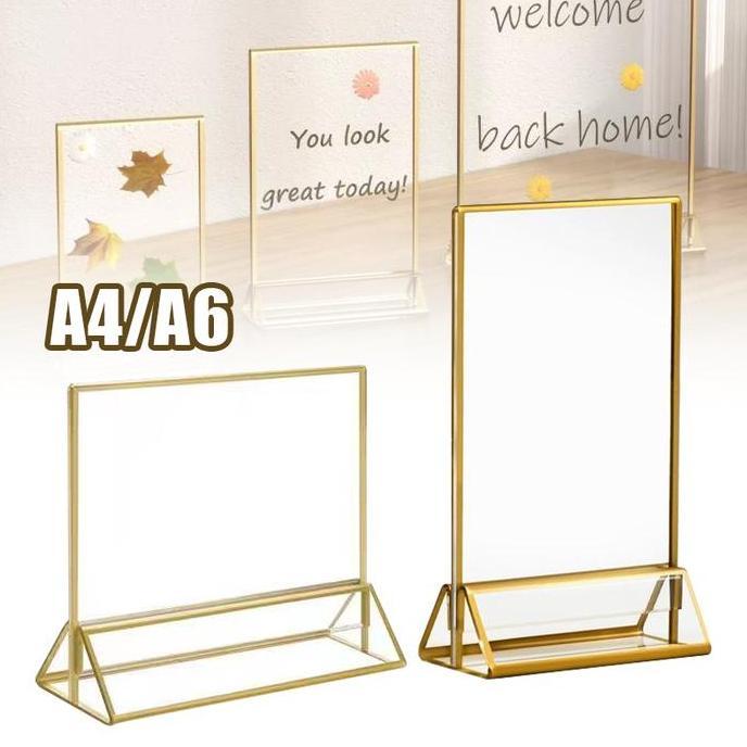 TACA Acrylic Sign Holder Holder Menu / Holder Brosur Stand Akrilik / Stand Brosur / Stand Menu