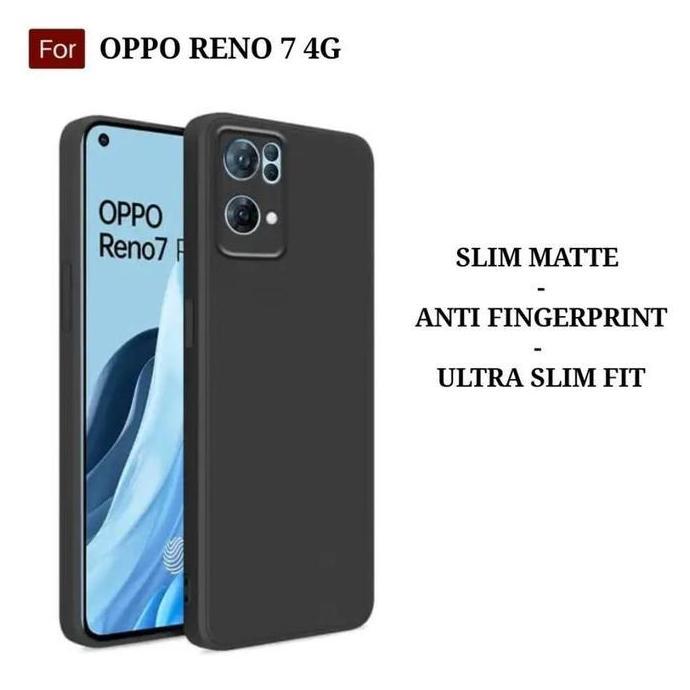 COMPATIBLE FOR CASE RENO 7 4G / RENO 7 5G / RENO 7Z 8Z 5G SLIM MATTE PREMIUM CASE SOFT BLACK DOFF RE