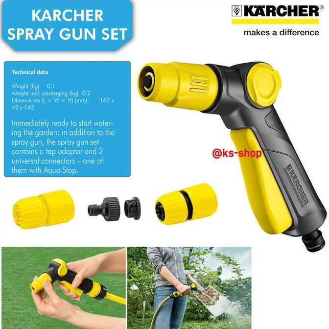 KARCHER SPRAY GUN | SPRAY GUN SET DENGAN SELANG COUPLING DAN ADAPTOR Air
