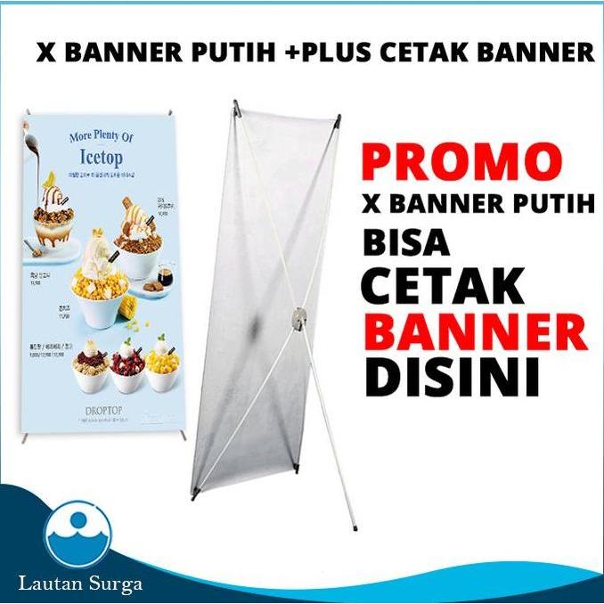 X Banner Spanduk Stand X Banner 160x60 cm Standing Banner Stand Banner