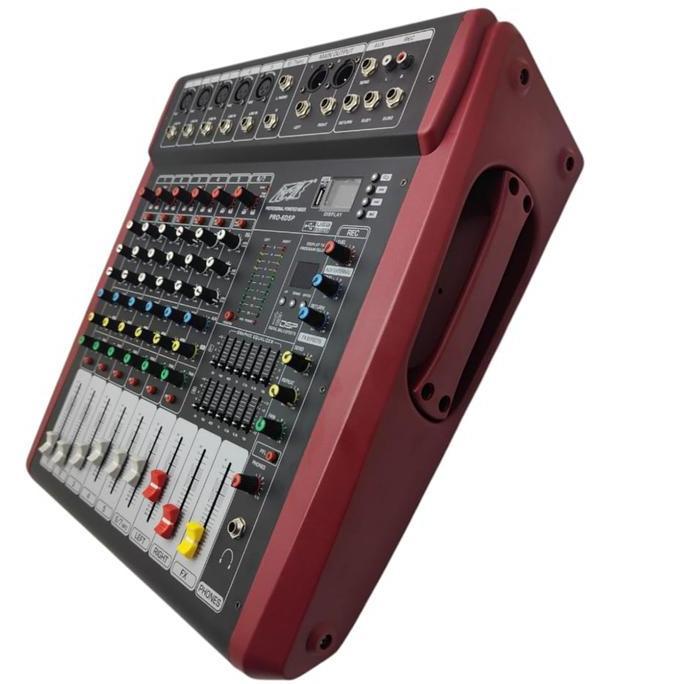 S_Net Professional 6 Channel Power Mixer / Powered Mixer 6Ch Pewie Pro Dsp-O