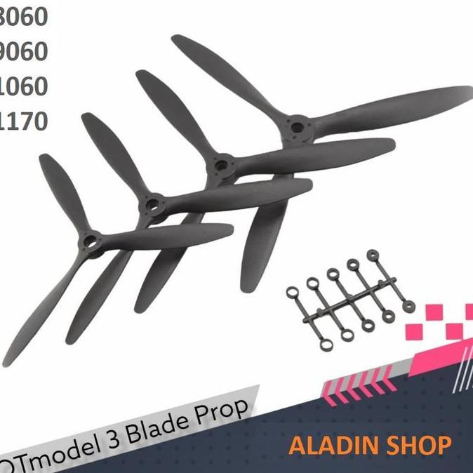 Propeler Propeller 3 blade 3Blade 8060 9060 1060 1170 CCW RC Airplane Alqshop