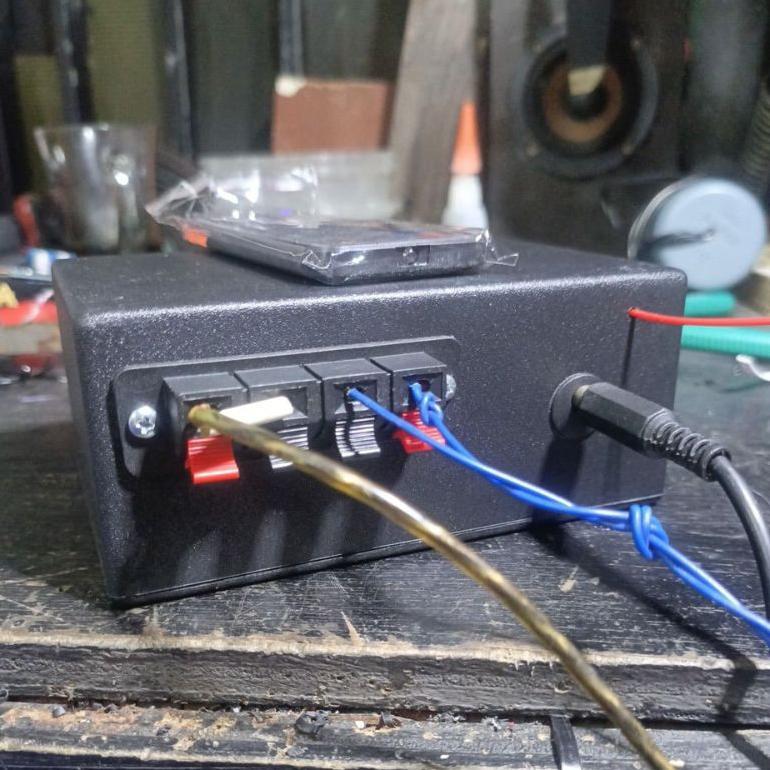 Power ampli mini rakitan  12v DC plus mp3 plus tone control aktif