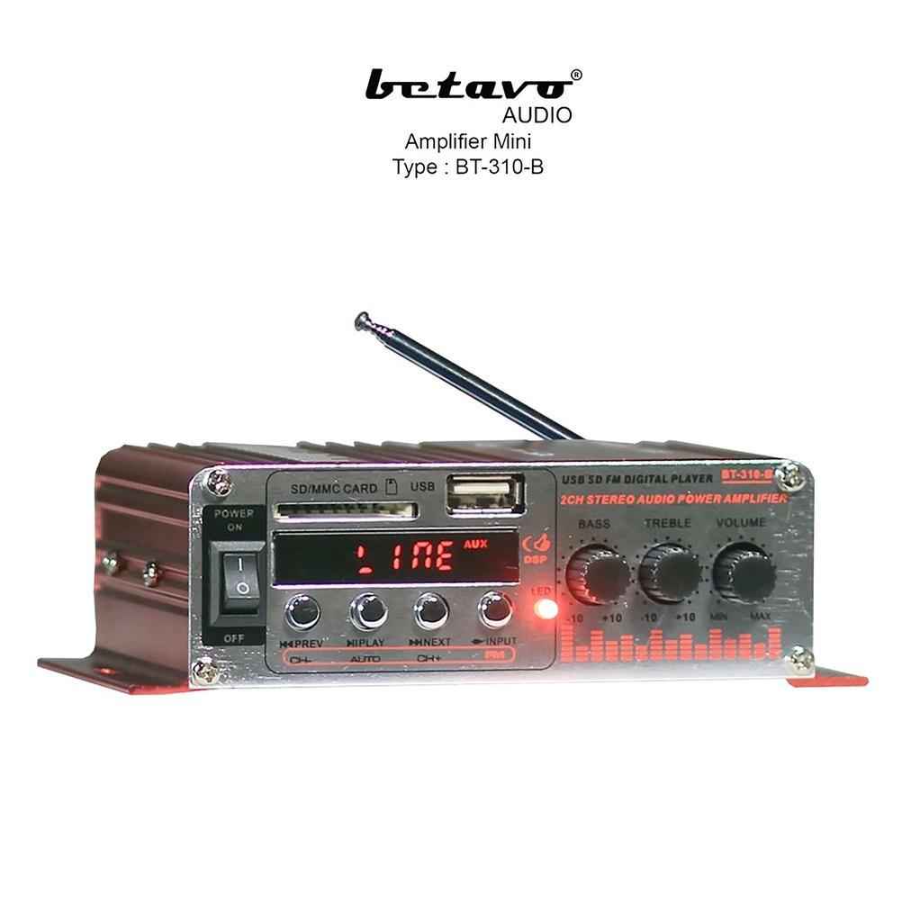 AMPLI MINI DC BETAVO BT 310 B / BT310B ORIGINAL AMPLIFIER BLUETOOTH MOBIL RUMAH KARAOKE