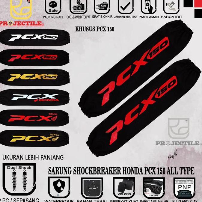 GROSIR [sepasang/2 pc] Sarung Shock Breaker Cover pelindung per breaker motor logo honda PCX 150 YSS