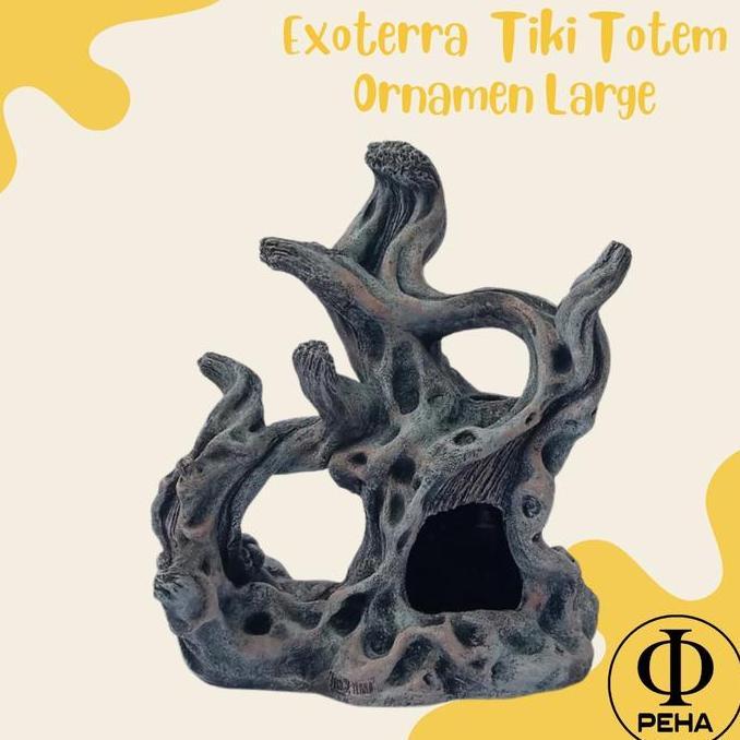 }}}}}}] Ornamen Terrarium Exoterra Tiki Totem Hiasan Terarium Reptil PT3157