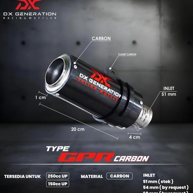 Knalpot Racing GPR Carbon Silincer Only DX Generation Racing