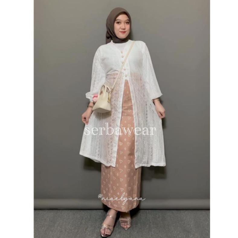 Grade Ori Daneen Outer Tunik Brocade Lace Ada Jumbo Ld 120 |Outer Kondangan | Outer Tunik | Outer Wi