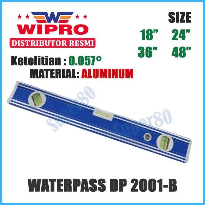 ESWANE Wipro Waterpass Panjang Waterpas DP- 2001B Water Pass Penggaris 18" 24" 36" 48" 18 24 36 48" 