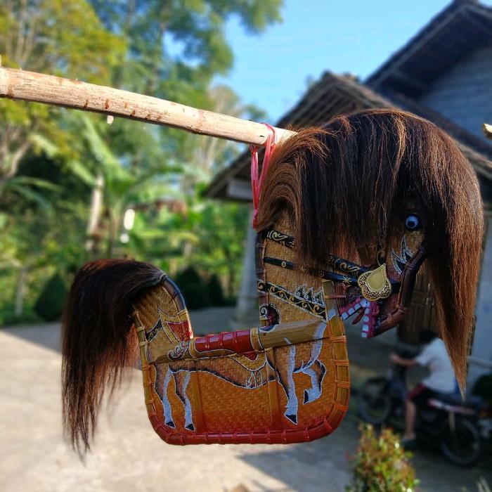 SEPASANG RAMBUT JARAN SINTETIS MODEL SURI DEPAN BELAKANG - cream, L
