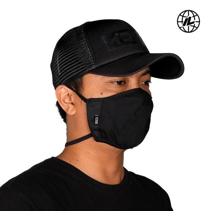 Ikozzi Invicible Topi Trucker - Topi Jaring Black