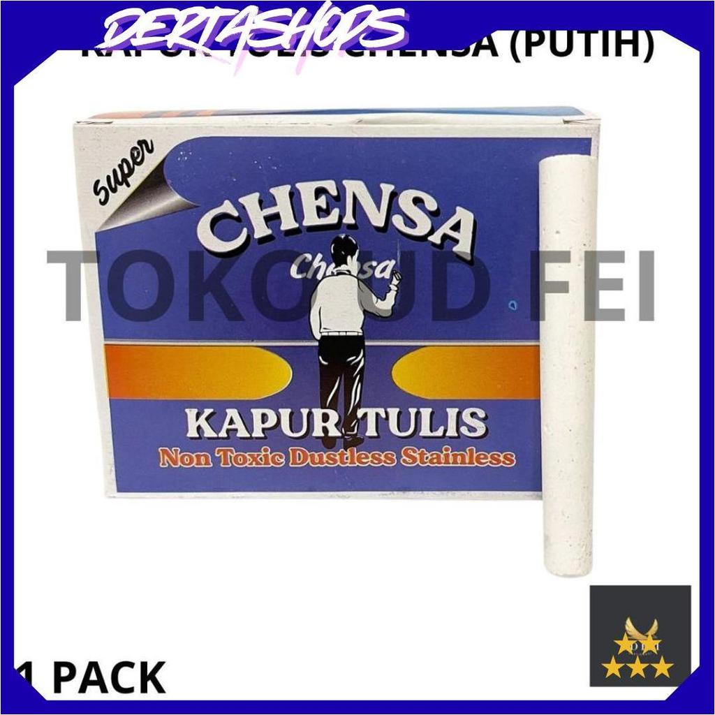 (1 PACK) KAPUR WARNA CHENSA/KAPUR TULIS/KAPUR MURAH/ KAPUR PAPAN TULIS/KAPUR TULIS PUTIH UDF