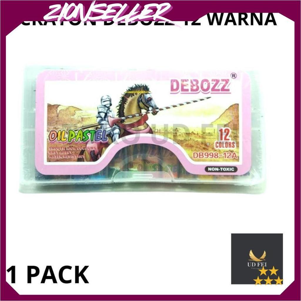 (1 PACK) Crayon Debozz 12 warna/ Crayon Debozz/ Krayon Debozz 12 DB 998-12A UDF