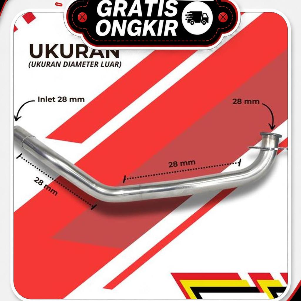 Mdm Racing Muffler Pipa Leher Kenalpot Nmax New / Aerox New 28 Mm Bending