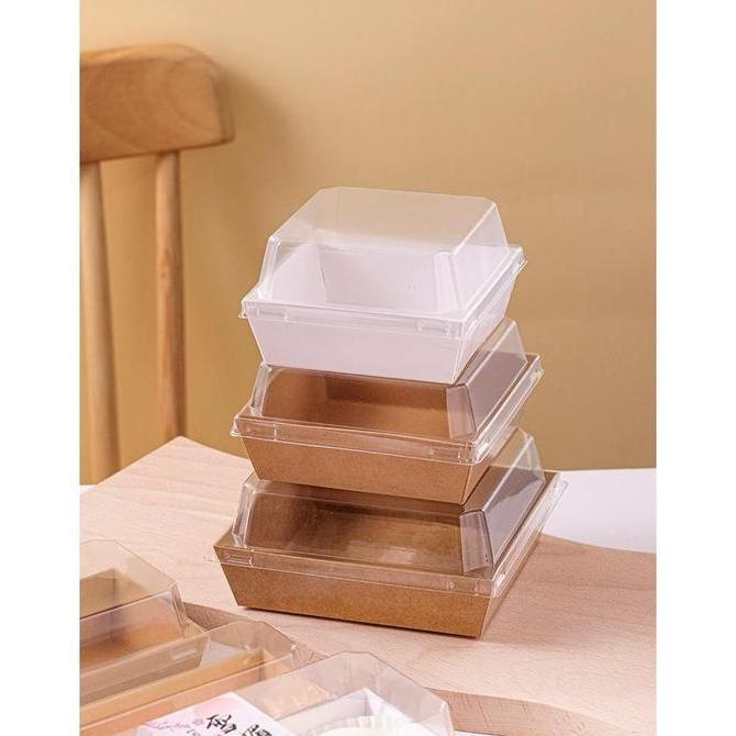 ~~~] Paper Meal Box Burger uk S dan L / Paper Meal Coklat dan Putih PER 10 PCS