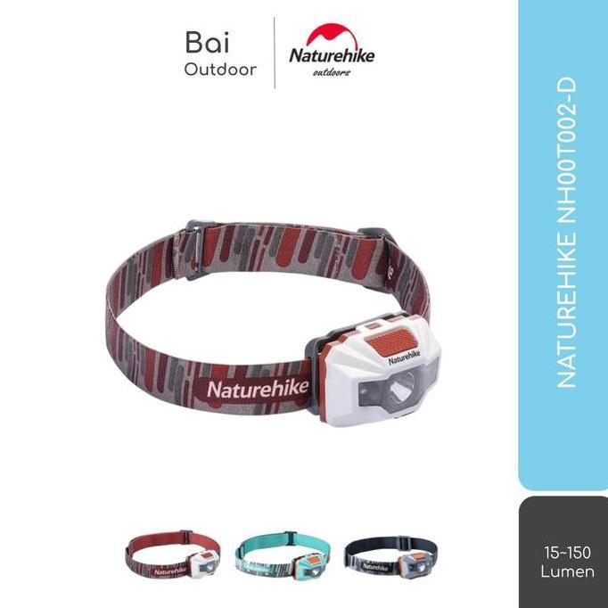 HEADLAMP 150 LUMEN NATUREHIKE NH00T002-D LAMPU KEPALA SENTER CAMPING
